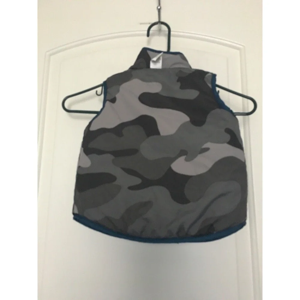 Oshkosh B'Gosh Puffer Vest Reversible Baby Boy Size 18 Months Multicolor